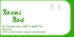 noemi mod business card